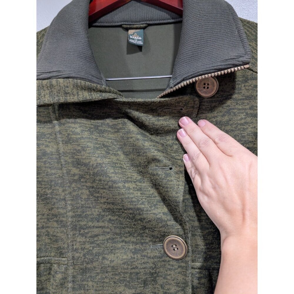Prana Women's Martina Heathered Green Soft-Shell Jacket Full Zip Military Sz XS - Picture 6 of 16